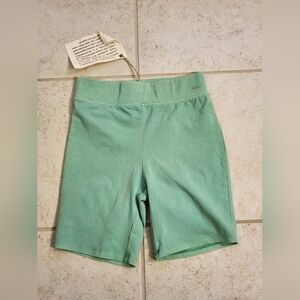 Womens Green Workout Spandex Biker Shorts Size S LABIZ #R433